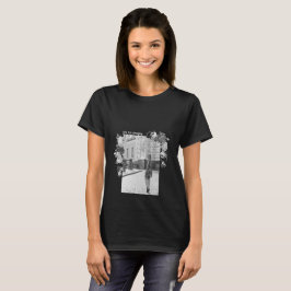 ファッションアートガールブラックアンドグレービューティフル#4 Tシャツ