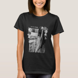 ファッションアートガールホワイト&ブラックビューティフル#3 Tシャツ