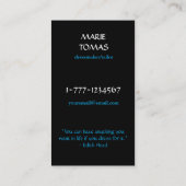 ファッションアートデコエレガントイラストレーション 名刺 (裏面)