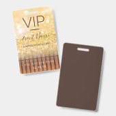 ファッションイベントVIP All Access Pass バッジ (正面＆裏面)