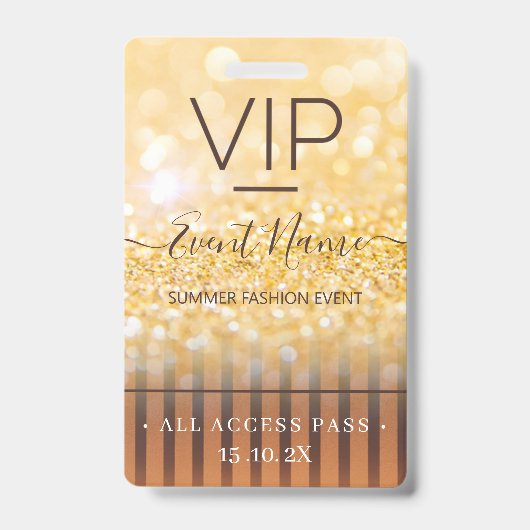ファッションイベントVIP All Access Pass バッジ (正面)
