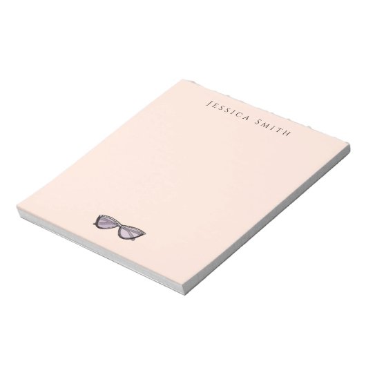 ファッションイラストレーションとサングラス ノートパッド (回転)