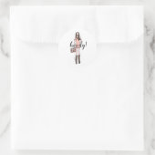 ファッションイラストレーションシール女性のカーボーイ ラウンドシール (バッグ)