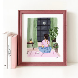 ファッションイラストレーションスケッチ ポスター