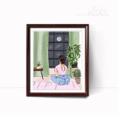 ファッションイラストレーションスケッチ ポスター