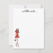 ファッションイラストレーションノートカード ノートカード (正面)