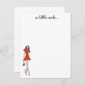 ファッションイラストレーションノートカード ノートカード (正面/裏面)