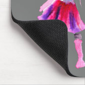 ファッションイラストレーション姿アートウォーター色 マウスパッド (コーナー)