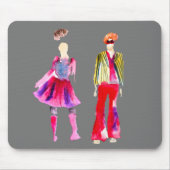 ファッションイラストレーション姿アートウォーター色 マウスパッド (正面)