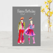 ファッションイラストレーション水カラーボホ カード (黄色い花)