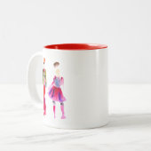 ファッションイラストレーション水カラーボホ ツートーンマグカップ (正面左)