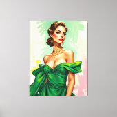 ファッションイラストレーション キャンバスプリント (正面)