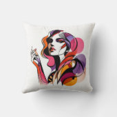 ファッションイラストレーション クッション (裏面)