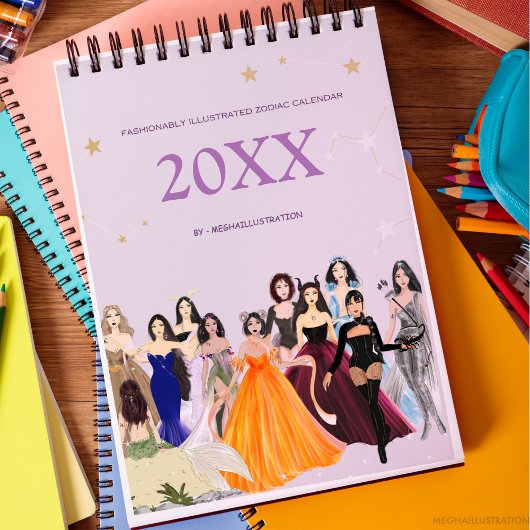 ファッションイラストレーション、〔占星術の〕十二宮図シンボルや象徴、〔占星術の〕十二宮図 カレンダー