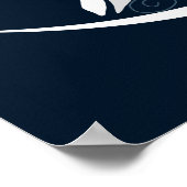 ファッションイラスト月明かりのデコ女性 ポスター (角)