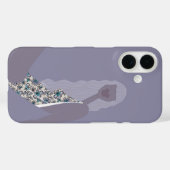 ファッションイラスト おしゃれな女性 紫 モダンアート Case-Mate iPhoneケース (裏面 (横))