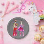 ファッションイラスト 水彩 ボーホ ペーパープレート (パーティー)