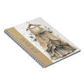 ファッションインスパイアリトルブラックドレス(LBD)ベージュ ノートブック (右側)