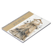 ファッションインスパイアリトルブラックドレス(LBD)ベージュ ノートブック (左側)