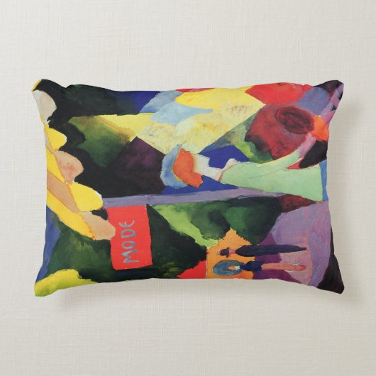 ファッションウィンドウ威厳があるバイマッケ、ヴィンテージフォヴィズム アクセントクッション (正面)