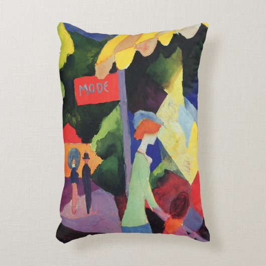 ファッションウィンドウ威厳があるバイマッケ、ヴィンテージフォヴィズム アクセントクッション (正面(垂直))