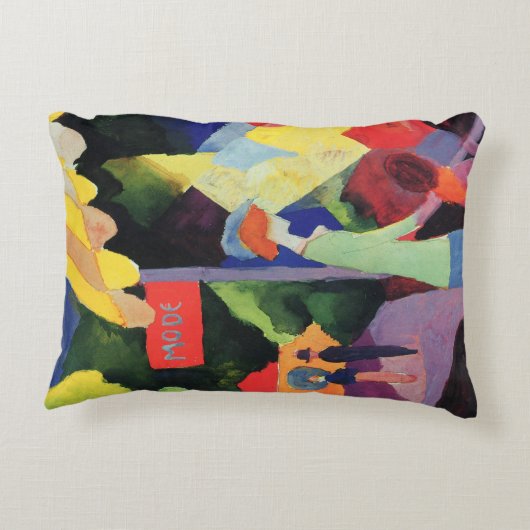 ファッションウィンドウ威厳があるバイマッケ、ヴィンテージフォヴィズム アクセントクッション (裏面)