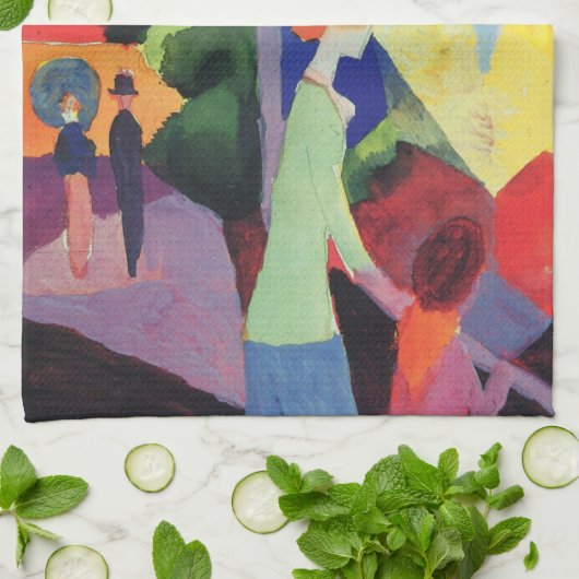 ファッションウィンドウ威厳があるバイマッケ、ヴィンテージフォヴィズム キッチンタオル (折り畳み)