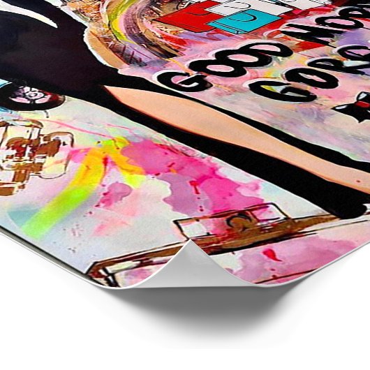 ファッションウォールアートプリントポスターパリデコガーリーール ポスター (角)