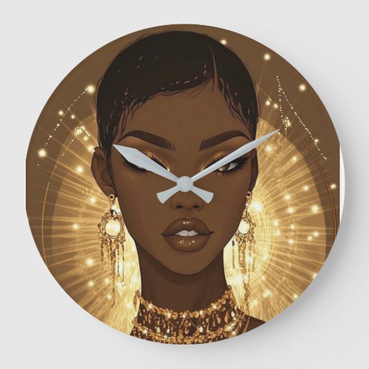 ファッションエスク#3 ラージ壁時計 (正面)