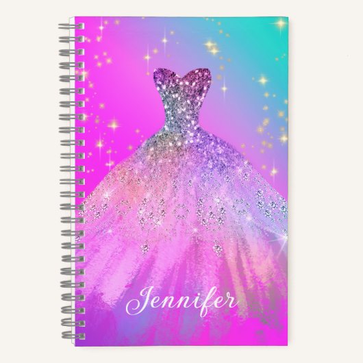 ファッションエレガントスウィート16プロムキンセアニェラドレス ノートブック (正面)