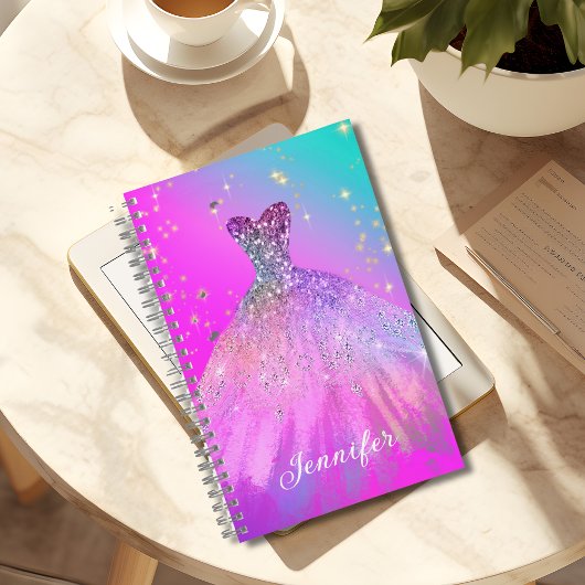 ファッションエレガントスウィート16プロムキンセアニェラドレス ノートブック