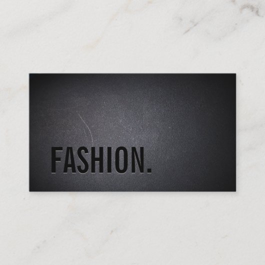 ファッションエレガントダークはっきりした文字ミニマル 名刺 (正面)