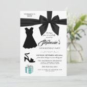 ファッションエレガントティファニー誕生日招待状 招待状 (スタンド正面)