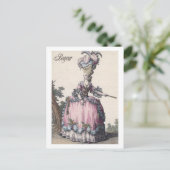 ファッションエレガントマリーAntoinetteグリーティングカード ポストカード (スタンド正面)