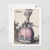 ファッションエレガントマリーAntoinetteグリーティングカード ポストカード (正面/裏面)