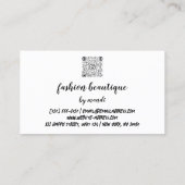 ファッションオンラインショップロゴ銅バラドレスQR 名刺 (裏面)