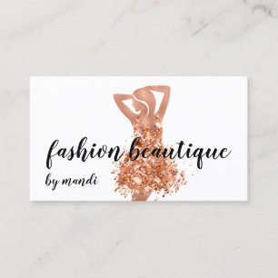 ファッションオンラインショップロゴ銅バラドレスQR 名刺