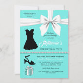 ファッションカスタムティファニー誕生日招待状 招待状 (正面)