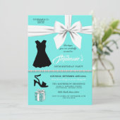 ファッションカスタムティファニー誕生日招待状 招待状 (スタンド正面)