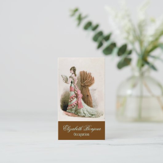ファッションカタログの~の名刺の服のヴィンテージ 名刺 (スタンド正面)