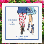 ファッションカップル赤ロブスターシャワー結婚式の引き出物 スタンダードカクテルナプキン