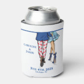 ファッションカップル赤ロブスターシャワー結婚式の引き出物 缶クーラー (缶正面)