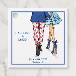 ファッションカップル赤ロブスターシャワ結婚ー フェイバータグ