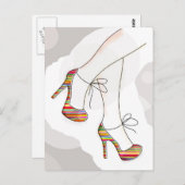 ファッションカラフル靴 ポストカード (正面/裏面)