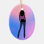 ファッションガールインブルージーンズ標準オーバルオーナメント セラミックオーナメント (裏面)