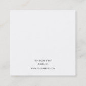 ファッションガールインレッドネックレスディスプレイ スクエア名刺 (裏面)