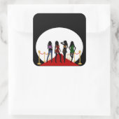 ファッションガールズオンザレッドカーペットスクエアステッカー スクエアシール (バッグ)