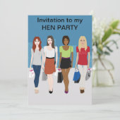 ファッションガールズヘンパーティの招待状 招待状 (スタンド正面)