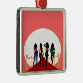 ファッションガールズレッドカーペットピンクカスタムオーナメント メタルオーナメント (右)