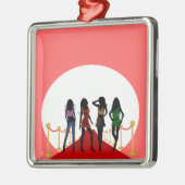 ファッションガールズレッドカーペットピンクカスタムオーナメント メタルオーナメント (左)